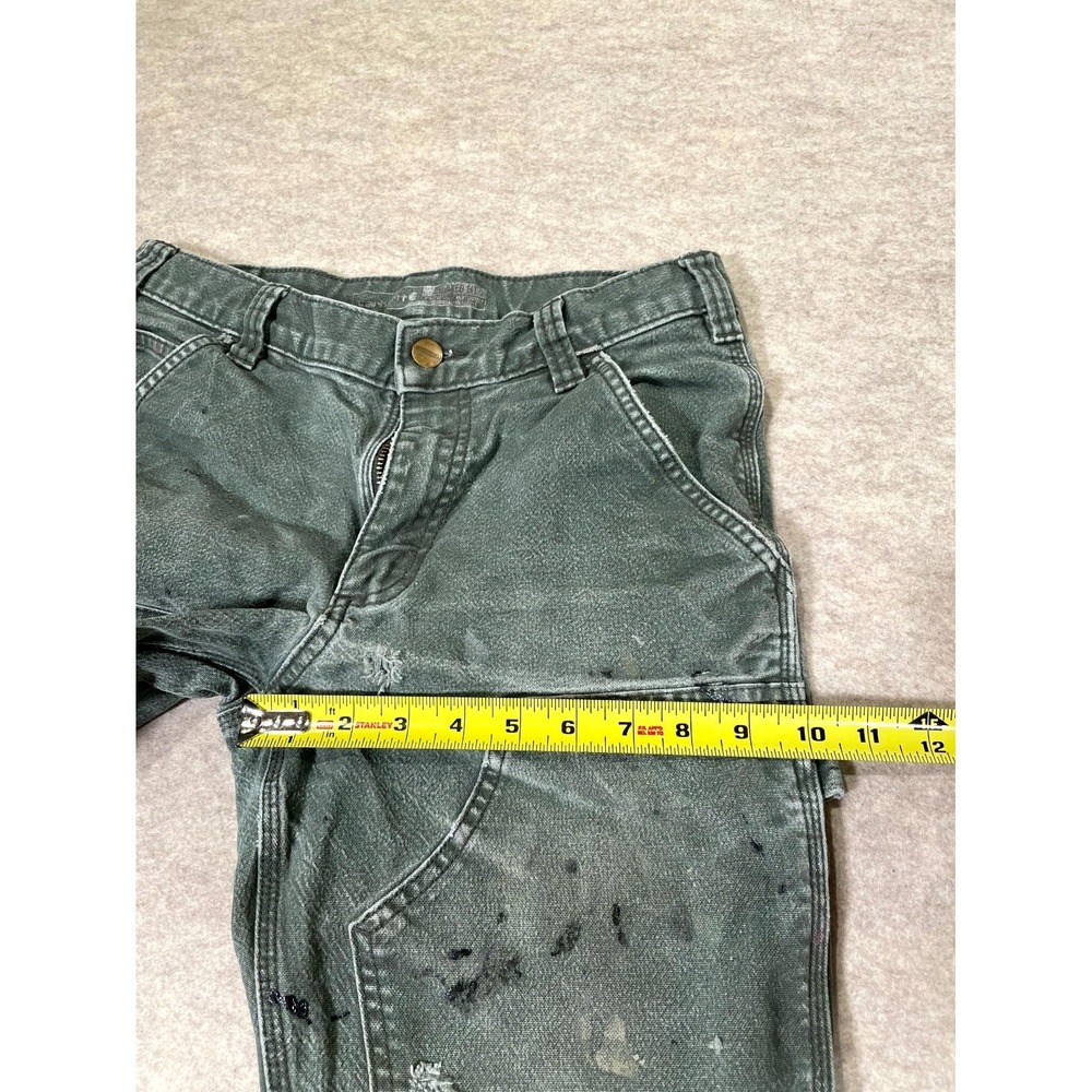 Carhartt Relaxed Fit Carpenter Pants Mens 30x30 Gray Straight Leg Distressed - Picture 14 of 16